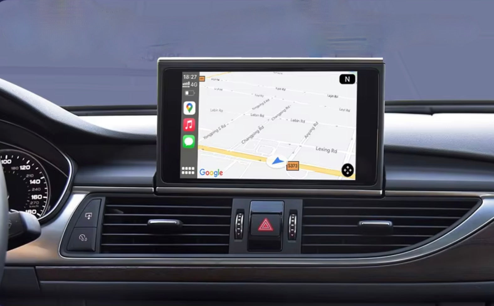 Sur écran d'origine Audi